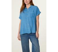 Blue Vanilla Button Front Shirt - L - Blue