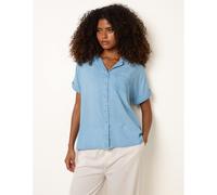 Blue Vanilla Button Front Shirt - L - Light Blue