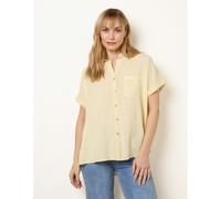 Blue Vanilla Button Front Shirt - L - Light Yellow