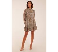 Blue Vanilla Button Through Peasent Mini Dress In Light Blue Light Blue 10