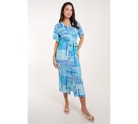 Blue Vanilla Button Through Shirt Dress Blue