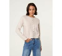 Blue Vanilla Cardigan With Ruffle Trim - UK 18-20 - Stone