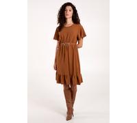 Blue Vanilla Chain Belt Dress In Brown Brown
