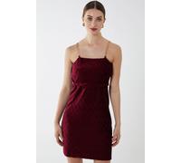 Blue Vanilla Chain Strap Mini Dress In Wine Wine 16