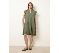 Blue Vanilla Cheesecloth Frill Sleeve Tunic - M-L - Khaki