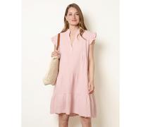 Blue Vanilla Cheesecloth Frill Sleeve Tunic - S-M - Pink