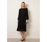 Blue Vanilla Chiffon Pleated Dress - One Size - Black