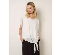 Blue Vanilla Chiffon Tie Knot Plain Top - M-L - Ivory