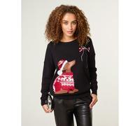 Blue Vanilla Christmas Dog Jumper - M-L - Black