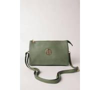 Blue Vanilla Clutch With Detachable Strap In Khaki Khaki One Size