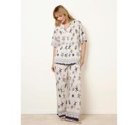 Blue Vanilla Co-Ord Set With Marine-Inspired Print - S-M - Navy