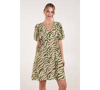 Blue Vanilla Women's Coconut Button Shirred Waist Dress in Khaki | Size: Small Blue Vanilla Khaki S