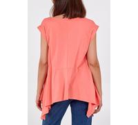 Blue Vanilla Women's Coral Short Sleeve Round Top