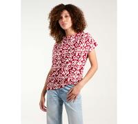 Blue Vanilla Cowl Neck Deep Hem Top - M - Dark Red