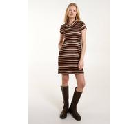 Blue Vanilla Cowl Neck Tunic Dress - L - Multicoloured