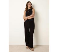 Blue Vanilla Crew Neck Button Through Vest - L - Black