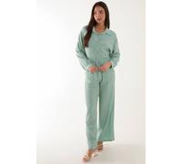 Blue Vanilla Crinkle Shirt & Trouser Set In Mint Mint One Size