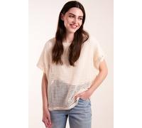 Blue Vanilla Crochet Batwing Oversized Top In Cream Cream M/L