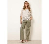 Blue Vanilla Crochet Detailed Kimono Top - One Size - White