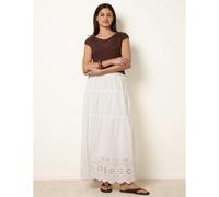 Blue Vanilla Crochet Detailed Maxi Skirt - White - S