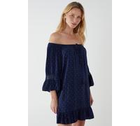 Blue Vanilla Crochet Sleeve Detail Dress In Navy Navy One Size