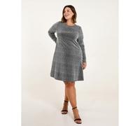 Blue Vanilla Women's Curve Lurex Swing Dress in Silver | Size: 18-20 Blue Vanilla Silver 18-20