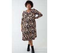 Blue Vanilla Curve Twist Front Midi Dress In Black Black 26