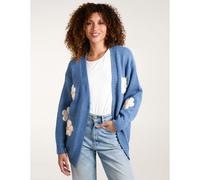 Blue Vanilla Women's Daisy Large Flower Cardigan in Blue | Size: S/M Blue Vanilla Blue S/M