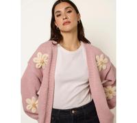 Blue Vanilla Women's Pink Daisy Large Flower Cardigan | Size: S/M Blue Vanilla Pink S/M