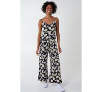 Blue Vanilla Women's Daisy Print Cami Fitted Jumpsuit in Black | Size: 10