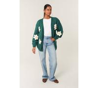 Blue Vanilla Dark Green Daisy Large Flower Cardigan Dark Green M/L