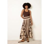 Blue Vanilla Deep Waist Flowy Pants - S-M - Brown