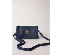 Blue Vanilla Detailed Zip Up Purse With Detachable Strap In Navy Navy One Size