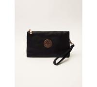 Blue Vanilla Detailed Zip Up Purse With Detachable Strap - One Size - Black