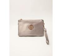Blue Vanilla Women's Detailed Zip Up Purse in Silver Blue Vanilla Silver One Size