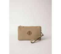 Blue Vanilla Women's Detailed Zip Up Purse With Detachable Strap in Taupe Blue Vanilla Taupe One Size