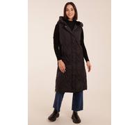 Blue Vanilla Diamond Detail Padded Gilet In Black Black S