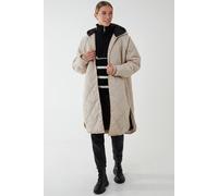 Blue Vanilla Diamond Quilted Coat In Stone Stone