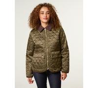 Khaki Diamond Quilted Cord Collar Coat Blue Vanilla Khaki XL