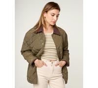 Blue Vanilla Diamond Quilted Oversized Coat - M - Khaki
