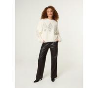 Blue Vanilla Women's Ivory Diamond Sequin Jumper | Size: S/M Blue Vanilla Ivory S/M