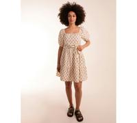 Milkmaid Dobby Spot Mini Dress Blue Vanilla Stone S