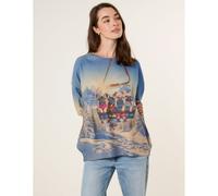 Blue Vanilla Dog Print Long Sleeve Jumper - One Size - Blue