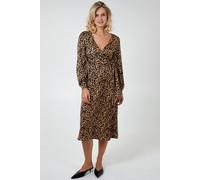 Blue Vanilla Draped Waist Wrap Dress In Brown Brown 12