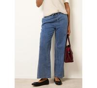 Blue Vanilla Draw String Wide Leg Denim Trousers - S - Blue