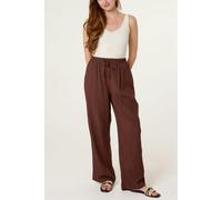 Blue Vanilla Drawstring Wide Leg Trousers - S - Brown