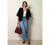 Blue Vanilla Women's Black Edge To Edge Rib Cardigan Blue Vanilla Black One Size