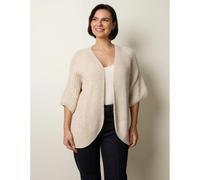 Blue Vanilla Women's Beige Edge To Edge Rib Cardigan Blue Vanilla Beige One Size