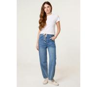 Blue Vanilla Women's Blue Elastic Waist Seam Detail Jeans | Size: Medium Blue Vanilla Blue M