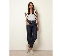 Blue Vanilla Women's Navy Elastic Waist Seam Detail Jeans | Size: Medium Blue Vanilla Navy M